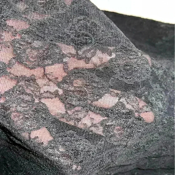 Inner Secrets Lingerie Y2K Gothic Lace Babydoll Ruffle Hem Medium - Picture 5 of 9